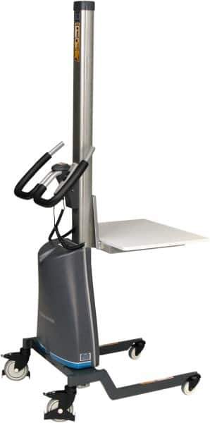 Presto Lifts - 185 Lb Capacity, 56" Lift Height, Battery Operated Lift - 5" Lowered Height, 9" Load Center, 15-3/4" Fork Length, 18-1/8" Overall Width - USA Tool & Supply