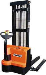 Presto Lifts - 2,200 Lb Capacity, 125" Lift Height, Battery Operated Power Stocker Lift - USA Tool & Supply