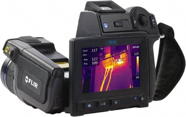 FLIR - -40 to 3,632°F (-40 to 2,000°C) Thermal Imaging Camera - 4.3" Color LCD Display, 1000 Image Storage Capacity, 640 x 480 Resolution - USA Tool & Supply