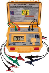 Extech - Digital LCD Display, 0.002 Megohm Electrical Insulation Resistance Tester & Megohmmeter - Powered by AA Battery - USA Tool & Supply