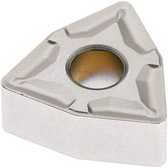 Seco - WNMG432 M3 Grade TP0501 Carbide Turning Insert - Al2O3 Finish, 80° Trigon, 1/2" Inscr Circle, 3/16" Thick, 1/32" Corner Radius - USA Tool & Supply