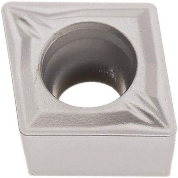 Seco - CCMT21.51 MF2 Grade TP2501 Carbide Turning Insert - Al2O3 Finish, 80° Diamond, 1/4" Inscr Circle, 3/32" Thick, 1/64" Corner Radius - USA Tool & Supply