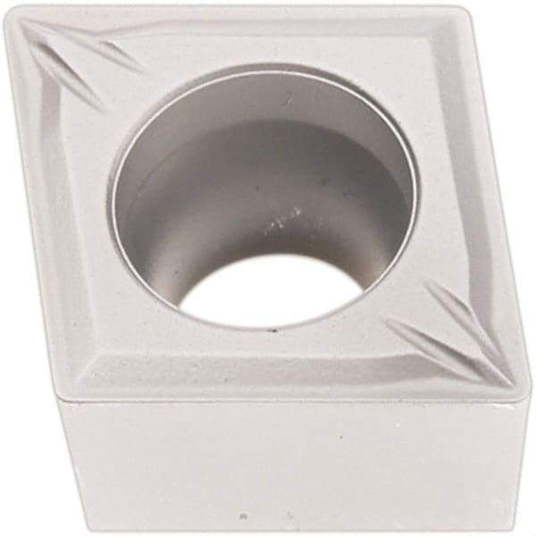 Seco - CCMT32.50.5 MF2 Grade TP2501 Carbide Turning Insert - Al2O3 Finish, 80° Diamond, 3/8" Inscr Circle, 5/32" Thick, 1/128" Corner Radius - USA Tool & Supply