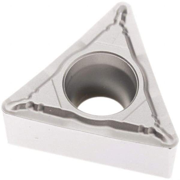 Seco - TCMT32.52 F1 Grade TP1501 Carbide Turning Insert - Al2O3 Finish, 60° Triangle, 3/8" Inscr Circle, 5/32" Thick, 1/32" Corner Radius - USA Tool & Supply