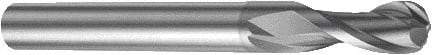 Sandvik Coromant - 6mm Diam, 10mm LOC, 2 Flute Solid Carbide Ball End Mill - 80mm OAL, 6mm Shank Diam, Ball Flute - USA Tool & Supply