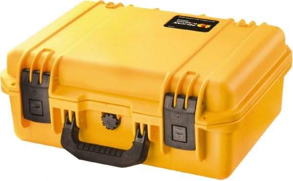 Pelican Products, Inc. - 12-45/64" Wide x 6-39/64" High, Clamshell Hard Case - Yellow, HPX High Performance Resin - USA Tool & Supply