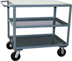 Jamco - 2,400 Lb Capacity, 24" Wide x 36" Long x 36" High Heavy Duty Service Cart - 3 Shelf, Steel - USA Tool & Supply