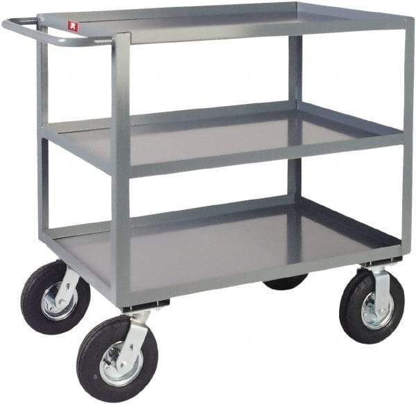 Jamco - 1,200 Lb Capacity, 30" Wide x 48" Long x 39" High Heavy Duty Service Cart - 3 Shelf, Steel - USA Tool & Supply