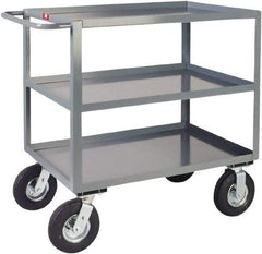 Jamco - 1,200 Lb Capacity, 30" Wide x 48" Long x 39" High Heavy Duty Service Cart - 3 Shelf, Steel - USA Tool & Supply