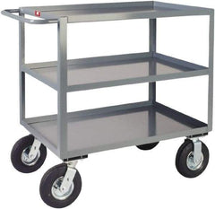 Jamco - 1,200 Lb Capacity, 24" Wide x 36" Long x 39" High Heavy Duty Service Cart - 3 Shelf, Steel - USA Tool & Supply