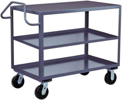 Jamco - 2,400 Lb Capacity, 24" Wide x 30" Long x 36" High Heavy Duty Service Cart - 3 Shelf, Steel - USA Tool & Supply