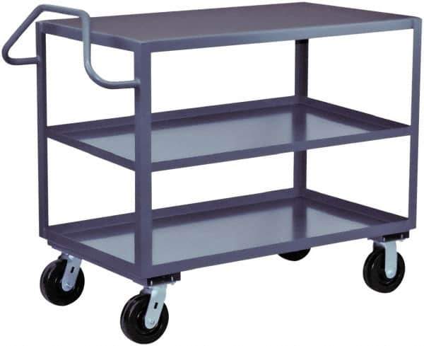 Jamco - 2,400 Lb Capacity, 30" Wide x 60" Long x 36" High Heavy Duty Service Cart - 3 Shelf, Steel - USA Tool & Supply