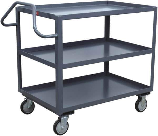 Jamco - 1,200 Lb Capacity, 48" Wide x 24" Long x 43" High Service Cart - 3 Shelf, Steel - USA Tool & Supply