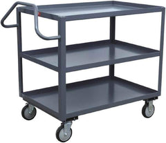 Jamco - 1,200 Lb Capacity, 24" Wide x 48" Long x 35" High Heavy Duty Service Cart - 3 Shelf, Steel - USA Tool & Supply