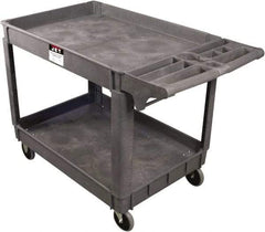 Jet - 550 Lb Capacity, 25-1/2" Wide x 46" Long x 33-1/2" High Standard Utility Cart - 2 Shelf, Plastic - USA Tool & Supply