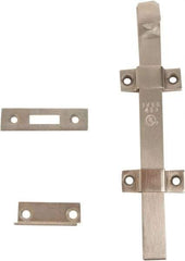 IVES - 8 Inch Long, 1 Inch Wide, Surface Bolt - Steel, Satin Chrome Finish - USA Tool & Supply