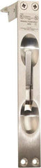 IVES - 6-3/4 Inch Long, 1 Inch Wide, Flush Bolt - Brass, Satin Chrome Finish - USA Tool & Supply
