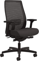 Hon - 46" High Mid Back Chair - 28" Wide x 29" Deep, Fabric Mesh Seat, Black - USA Tool & Supply