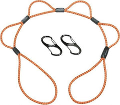 Ability One - Bungee Cord with Loop Ends - 3" OAL, Orange - USA Tool & Supply