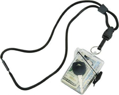 Ability One - Hanging Badge Holder - Black - USA Tool & Supply