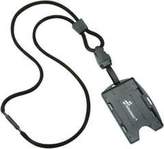 Ability One - Hanging Badge Holder - Black - USA Tool & Supply