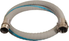 Continental ContiTech - 1" Inside x 1.56" Outside Diam, 220°F, Male x Female Camlock Food & Beverage Hose - 1-1/2" Bend Radius, Gray, 10' Long, 250 Max psi, 29 Vacuum Rating - USA Tool & Supply