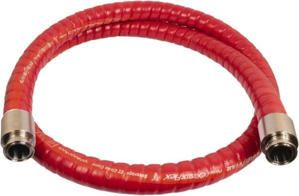 Continental ContiTech - 2" Inside x 2.537" Outside Diam, 220°F, Tri-Clovers Food & Beverage Hose - 4" Bend Radius, Red, 10' Long, 250 Max psi, 29 Vacuum Rating - USA Tool & Supply