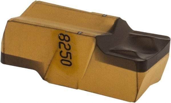 Iscar - 600E080GIFI E Grade IC8250, 6mm Cutting Width Carbide Grooving Insert - 3mm Max Depth of Cut, Neutral, 0.8mm Corner Radius, TiCN/Al2O3/TiN Finish - USA Tool & Supply