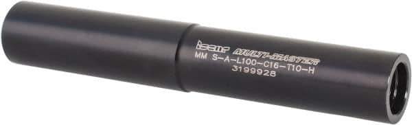 Iscar - Multimaster 16mm 90° Stepped Shank Milling Tip Insert Holder & Shank - 0.598" Neck Diam, T10 Neck Thread, 100mm OAL, Steel MM S-A Tool Holder - USA Tool & Supply