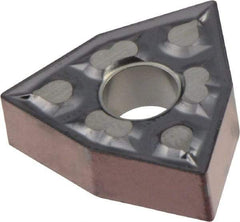 Iscar - WNMG431 TF Grade IC806 Carbide Turning Insert - TiAlN Finish, 80° Trigon, 1/2" Inscr Circle, 3/16" Thick, 1/64" Corner Radius - USA Tool & Supply