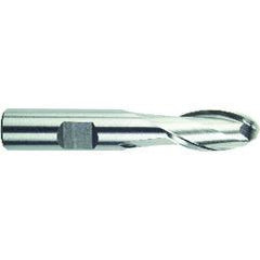 1/2" Dia. - 3-1/4" OAL - HSS-TiN - Ball Nose SE EM - 2 FL - USA Tool & Supply