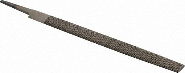 PFERD - 8" Long, Second Cut, Half Round American-Pattern File - Double Cut, 0.22" Overall Thickness, Tang - USA Tool & Supply