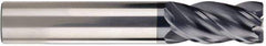 SGS - 20mm, 38mm LOC, 20mm Shank Diam, 104mm OAL, 4 Flute, Solid Carbide Square End Mill - Single End, AlTiN Finish, Spiral Flute, Variable° Helix, Centercutting, Right Hand Cut, Right Hand Flute, Series Z1M - USA Tool & Supply