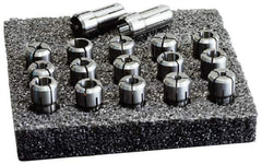 Parlec - 46 Piece, 3/64" to 3/4" Capacity, Single Angle Collet Set - Series TG/PG 75 - Exact Industrial Supply