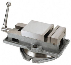 Interstate - 6" Jaw Width, 6" Jaw Opening Capacity, Horizontal Swivel Machine Vise - Manual Operation, 6,613 Lb Capacity, 1 Station, 19-1/8" Long x 6-7/32" High x 1-3/4" Deep, 1-1/2" Jaw Height - USA Tool & Supply