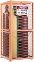 Durham - Gas Cylinder Storage Cabinet - Steel, 30" Wide x 30" Deep x 71-3/4" High - USA Tool & Supply