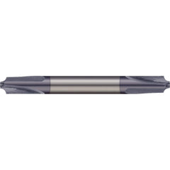 Micro 100 - Corner Rounding End Mills; Material: Solid Carbide ; Single or Double End: Double ; Radius (Decimal Inch): 0.0938 ; Mill Diameter (Inch): 1/4 ; Mill Diameter (Decimal Inch): 0.2500 ; Number of Flutes: 3 - Exact Industrial Supply