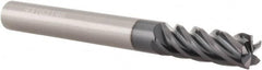 Accupro - 1", 1-1/4" LOC, 1" Shank Diam, 5" OAL, 5 Flute, Solid Carbide Square End Mill - USA Tool & Supply