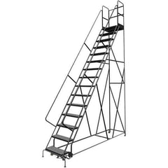 TRI-ARC - Rolling & Wall Mounted Ladders & Platforms Type: Rolling Warehouse Ladder Style: Rolling Platform Ladder - USA Tool & Supply