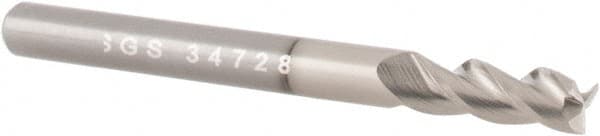 SGS - 1", 1-1/4" LOC, 1" Shank Diam, 4" OAL, 3 Flute, Solid Carbide Square End Mill - USA Tool & Supply