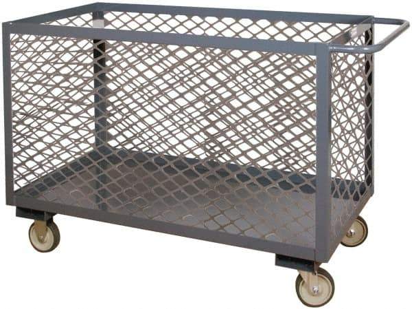 Durham - 2,000 Lb Capacity, Mesh Stock Truck - 60" Long x 30" Wide x 27" High - USA Tool & Supply