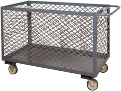 Durham - 2,000 Lb Capacity, Mesh Stock Truck - 60" Long x 30" Wide x 27" High - USA Tool & Supply