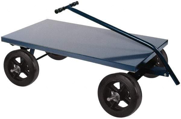 Durham - 2,000 Lb Capacity Cold-Rolled Steel 5th Wheel Wagon - Cold-Rolled Steel Deck, 24" OAW - USA Tool & Supply