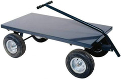 Durham - 2,000 Lb Capacity Cold-Rolled Steel 5th Wheel Wagon - Cold-Rolled Steel Deck, 36" OAW - USA Tool & Supply
