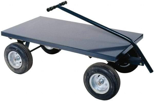 Durham - 2,000 Lb Capacity Cold-Rolled Steel 5th Wheel Wagon - Cold-Rolled Steel Deck, 24" OAW - USA Tool & Supply