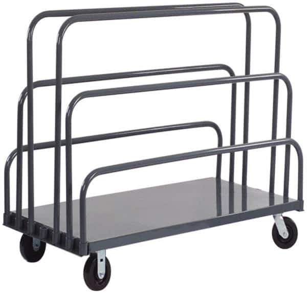 Durham - 2,000 Lb Capacity Cold-Rolled Steel Platform Truck - Cold-Rolled Steel Deck, 24" OAW - USA Tool & Supply
