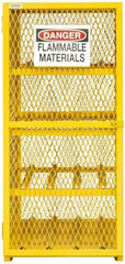 Durham - Gas Cylinder Storage Cabinet - Steel, 30" Wide x 30" Deep x 71-3/4" High - USA Tool & Supply