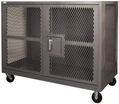 Durham - 2,000 Lb Capacity, Mesh Security Truck - 48" Long x 2" Wide x 56-7/16" High - USA Tool & Supply
