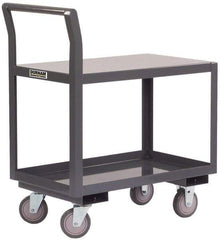 Durham - 2,000 Lb Capacity, 24-1/4" Wide x 39" Long x 38-3/4" High Standard Utility Cart - 2 Shelf, Steel - USA Tool & Supply