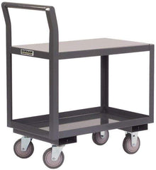 Durham - 1,200 Lb Capacity, 30" Wide x 60" Long x 36" High Standard Utility Cart - 2 Shelf, Steel - USA Tool & Supply